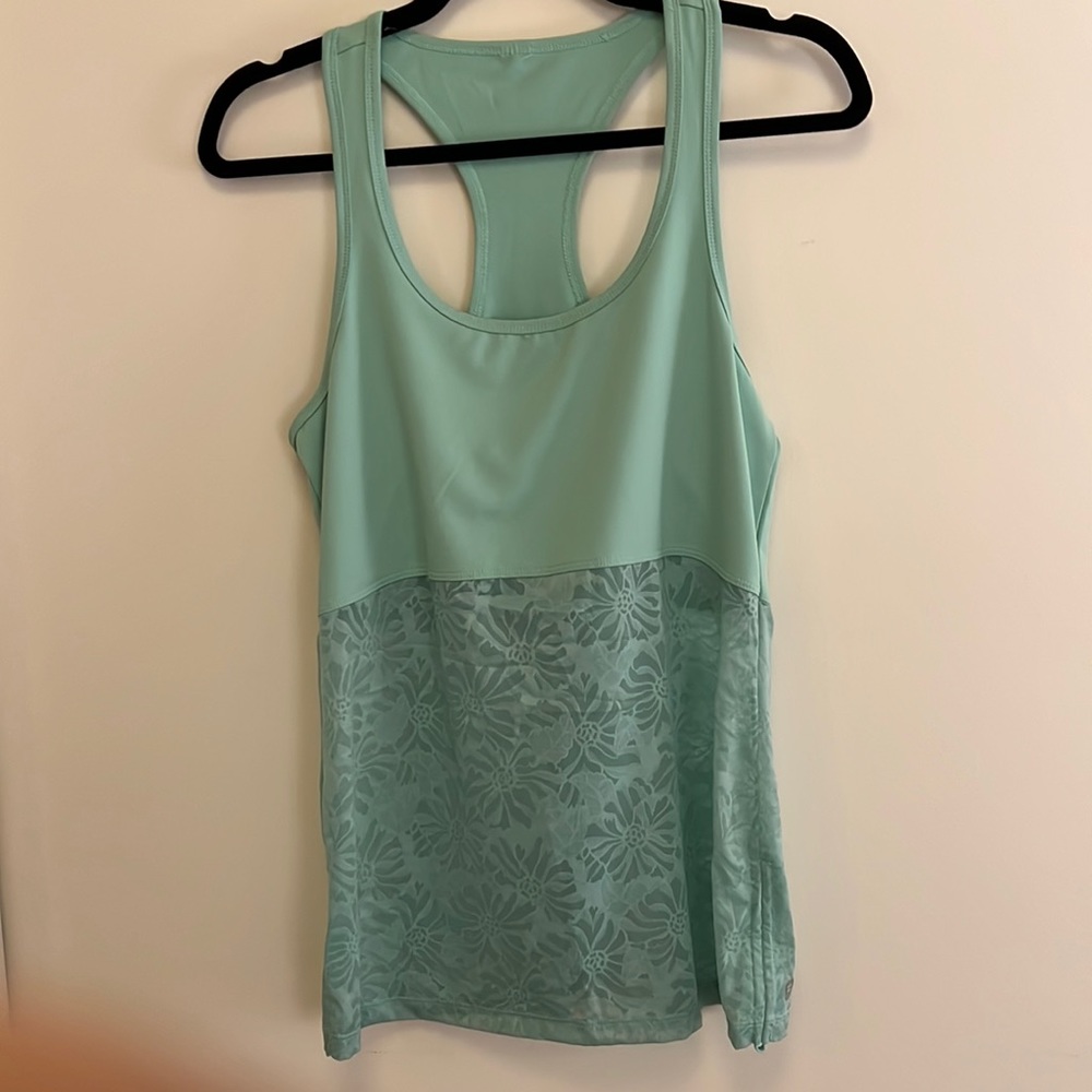 Medium fabletics teal work out top